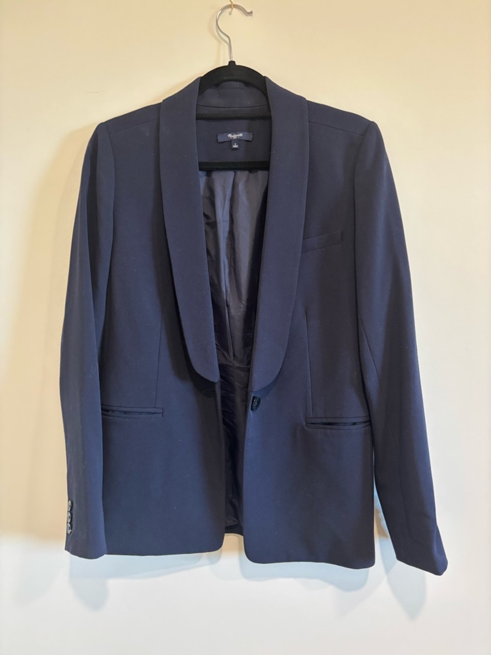 Madewell Navy Shawl Collar Blazer